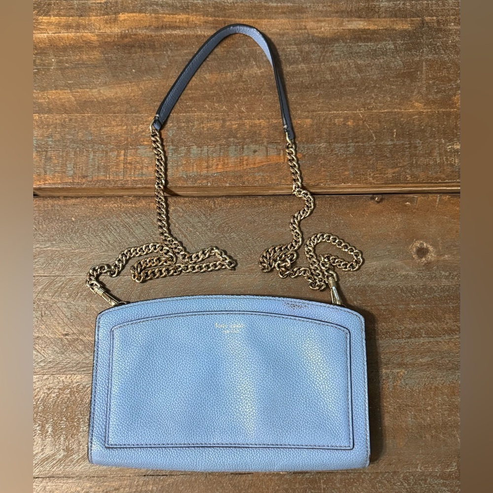 Kate Spade Margaux Light Blue Leather Crossbody